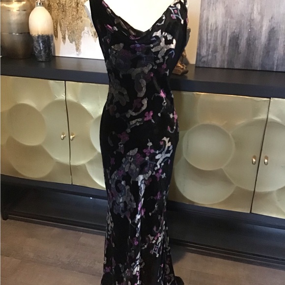 Nicole Miller Dresses & Skirts - Black Silver and Purple Maxi Dress